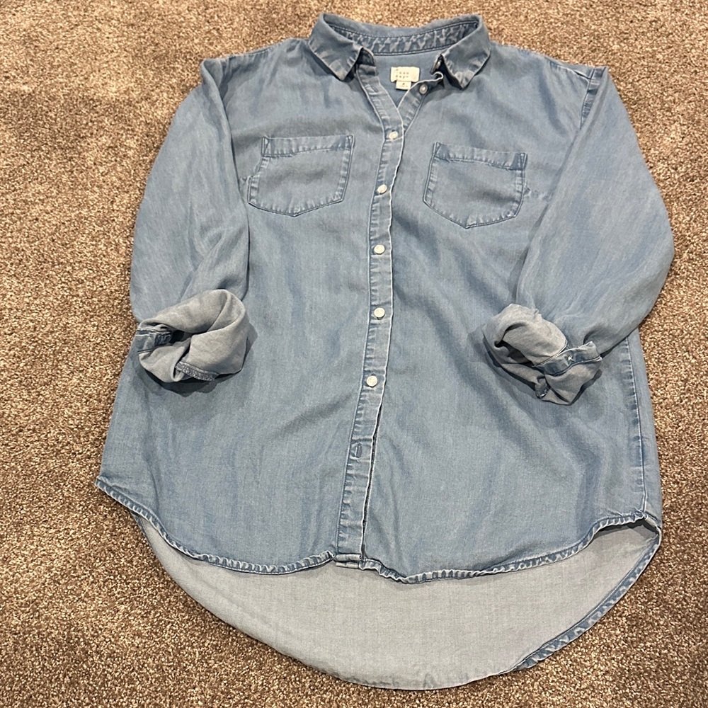 a new day Light Blue Women’s Button-Down Shirt